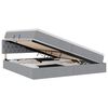 vidaXL Opbergbed met matras Lichtgrijs 200 x 200 cm Bewerkt hout