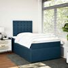 vidaXL Boxspring met matras fluweel donkerblauw 120x190 cm