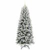 vidaXL Kunstkerstboom Wit 240 cm PVC en Plastic en Staal en PE