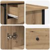 vidaXL Bureau Artisan Eiken 141 x 141 x 75 cm Bewerkt hout