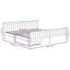 vidaXL Bedframe met 2 lades massief grenenhout donkerbruin 180x200 cm