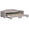 vidaXL Slaapbank met onderschuifbed 80x200 cm stof taupe