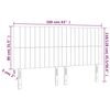 vidaXL Hoofdbord LED 160x5x118/128 cm stof crèmekleurig