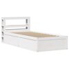vidaXL Bedframe met hoofdbord massief grenenhout wit 75x190 cm