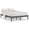 vidaXL Bedframe massief hout grijs 180x200 cm
