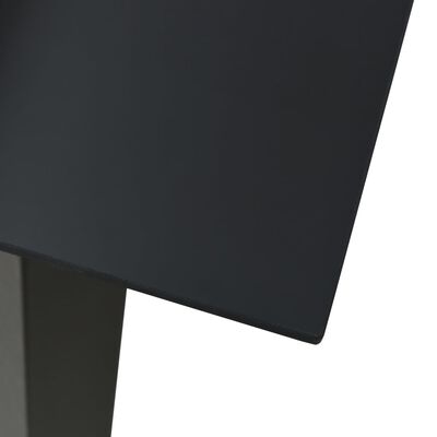vidaXL 7-delige Tuinset glas en staal zwart