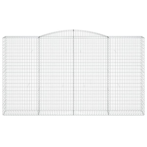 vidaXL Schanskorven 15 st gewelfd 400x50x220/240 cm ijzer