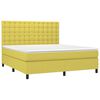 vidaXL Boxspring met matras en LED stof groen 180x200 cm