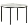 vidaXL Salontafel &Oslash;65 cm echt massief marmer wit en zwart