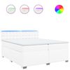 vidaXL Boxspring met matras kunstleer wit 200x200 cm