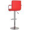 vidaXL Barstoelen 2 st kunstleer rood