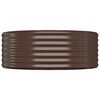 vidaXL Plantenbak 396x100x36 cm gegalvaniseerd staal bruin