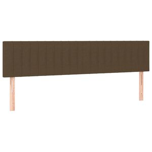 vidaXL Hoofdborden 160x5x78/88 cm stof donkerbruin