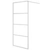vidaXL Inloopdouchewand 90x195 cm transparant ESG-glas zilverkleurig