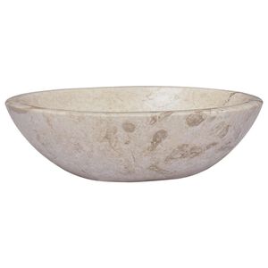 vidaXL Gootsteen 53x40x15 cm marmer cr&egrave;mekleurig