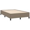 vidaXL Boxspring met matras stof taupe 120x190 cm