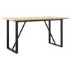 vidaXL Eettafel O-frame 140x80x75,5 cm massief grenenhout en staal
