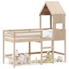 vidaXL Halfhoogslaper met ladder en bedhuis grenenhout 90x190 cm