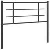 vidaXL Vervangend hoofdbord 107 cm metaal zwart