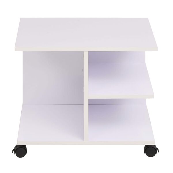 vidaXL Plankenkast verrijdbaar 50x35x42 cm wit
