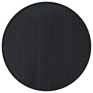 vidaXL Vloerkleed rond 60 cm bamboe zwart