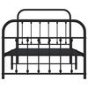 vidaXL Bedframe met hoofd- en voeteneinde metaal zwart 100x190 cm