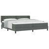 vidaXL Boxspringbed met matras met matras Donkergrijs 200 x 200 cm