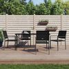 vidaXL 5-delige Tuinset poly rattan en staal