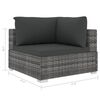 vidaXL 8-delige Loungeset met kussens poly rattan grijs