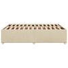 vidaXL Bedframe zonder matras stof crèmekleurig 140x190 cm