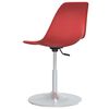 vidaXL Eetkamerstoelen 2 st draaibaar PP rood