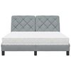 vidaXL Bed met matras stof lichtgrijs 140x190 cm