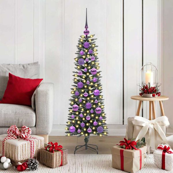 vidaXL Kunstkerstboom met 150 LED Groen 120 cm PVC en Plastic en Staal
