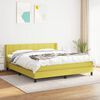 vidaXL Boxspring met matras stof groen 160x200 cm