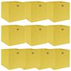 vidaXL Opbergboxen 10 st 32x32x32 cm stof geel