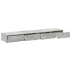 vidaXL Bedlades met lade Beton Grijs 160 x 36,5 x 16,5 cm Bewerkt hout