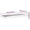 vidaXL Schuimmatras 7 zones hardheid 20 ILD 80x220 cm wit