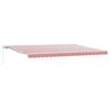 vidaXL Uitschuifbare luifel Rood en Wit 500 &times; 350 cm