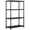 vidaXL Opbergrek 220 kg 90x40x138 cm kunststof zwart
