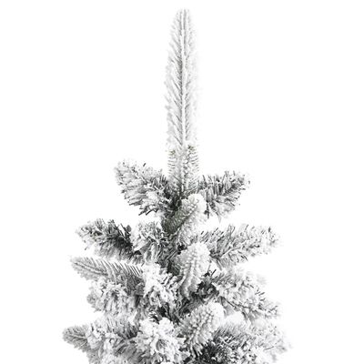 vidaXL Kunstkerstboom met sneeuw smal 180 cm PVC en PE