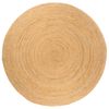 vidaXL Tapijt rond 180 cm gevlochten jute