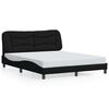 vidaXL Bedframe zonder matras "Hvar" stof zwart 160x200 cm