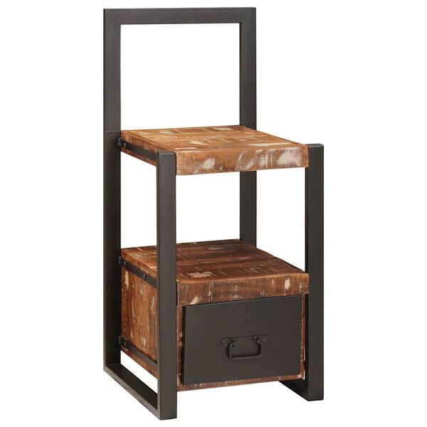 vidaXL Kledinghouder met lade Multikleur Massief gerecycled hout