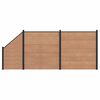 vidaXL Hekpaneel 3 pcs WPC en Aluminium Bruin