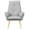 vidaXL Fauteuil Wolkengrijs 69 x 74 x 93 cm Stof