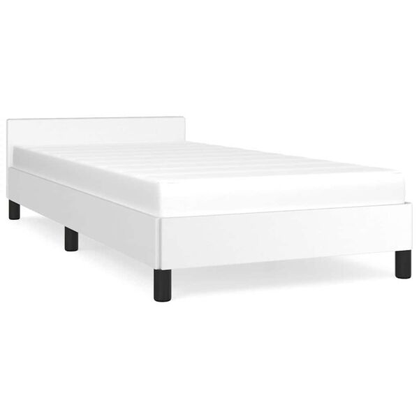 vidaXL Bedframe met hoofdeinde zonder matras 90x200 cm wit
