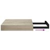 vidaXL Wandschappen zwevend 4 st 23x23,5x3,8 cm MDF eikenkleurig