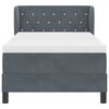 vidaXL Boxspringbed met matras Donkergrijs 90 x 200 cm Fluweel