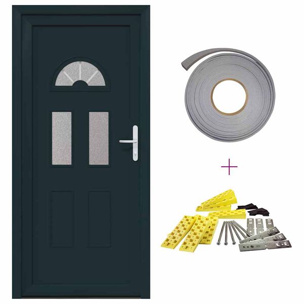 vidaXL Voordeur 98x208 cm PVC wit