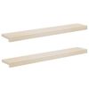 vidaXL Raamkozijnen 2 st Wit 100 x 20 x 2 cm Massief Eikenhout